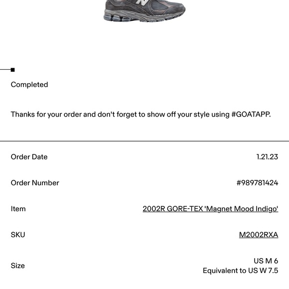 New Balance 2002R Gore-Tex Magnet Mood Indigo - Picture 6 of 8